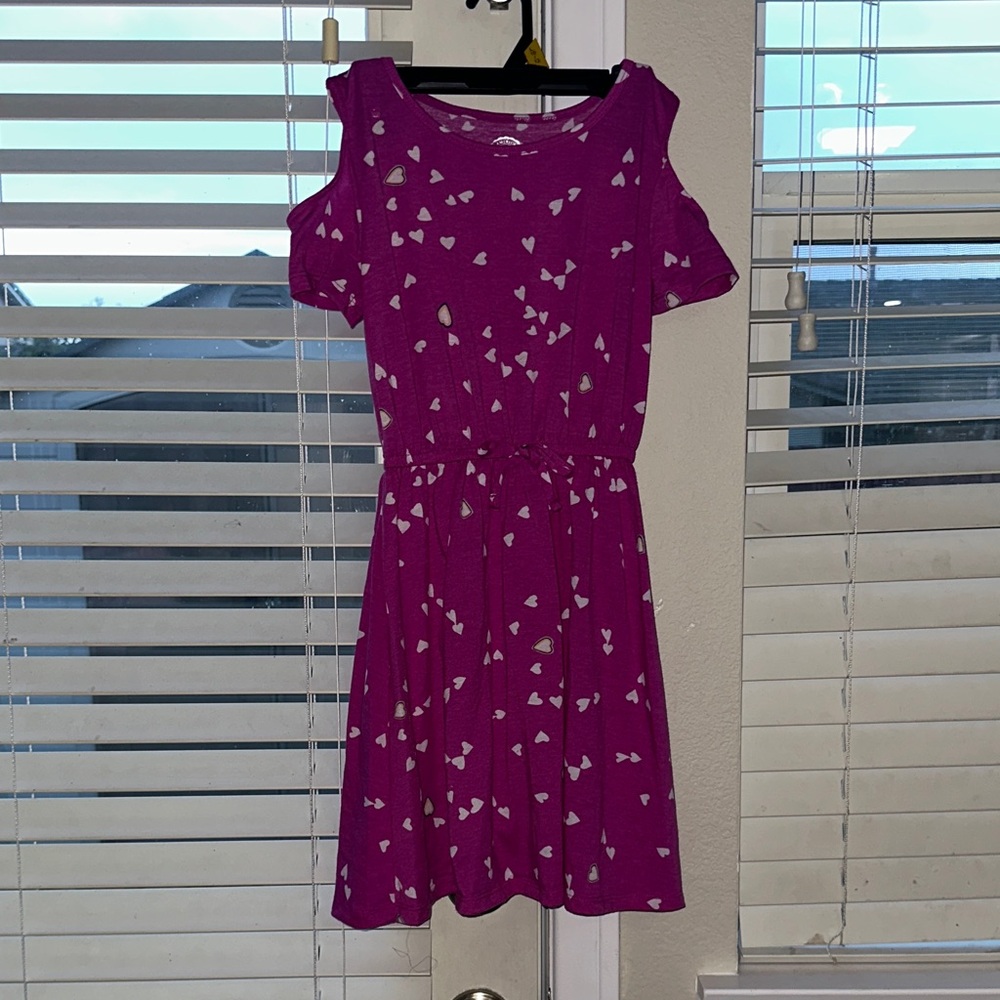 Authentic American Heritage So girls medium size 10 Fuscia with white hearts